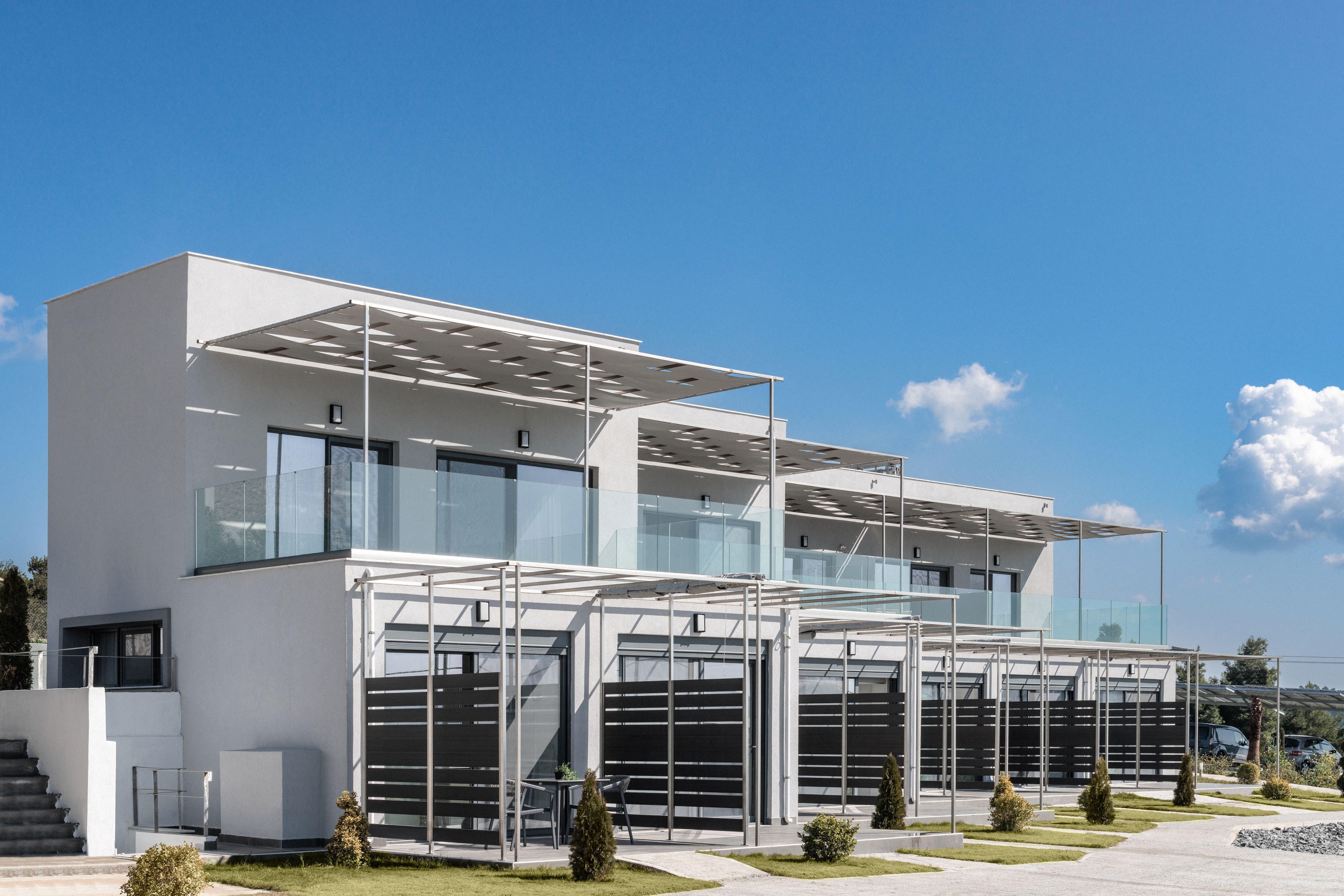 a building with a lot of glass
